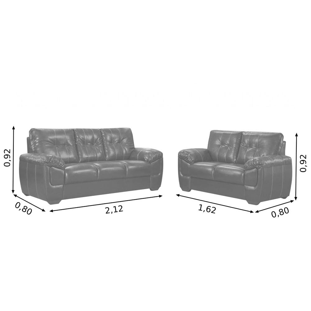 Sofá 3 x 2 Lugares Coss Café - Ref. 5154 - Imagem 3