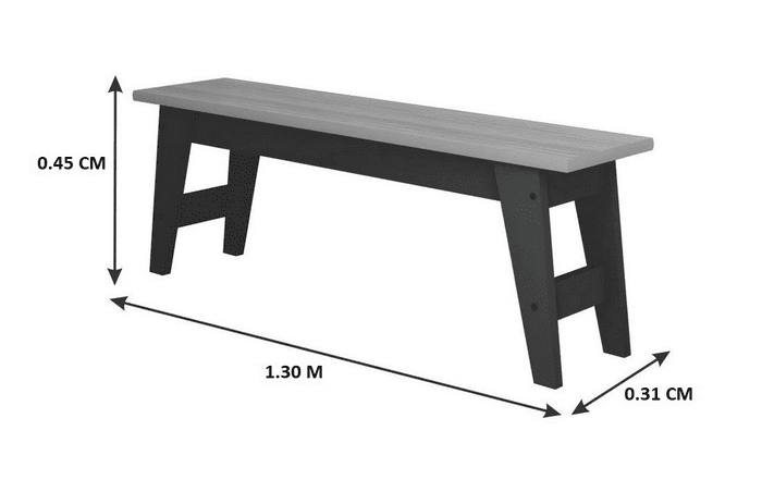 Banco Aurora C/ 130 Chumbo / Nature - REF. 6187 - Imagem 3