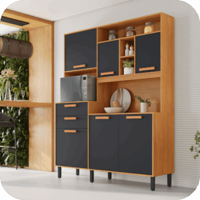 Armário de Cozinha Compacta Nápoles - Ref. 6564