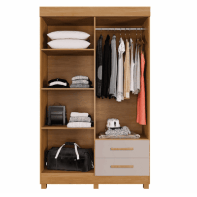 Alternative view of Roupeiro 4 Portas Copacabana New Cinamomo/Off - Ref. 6530