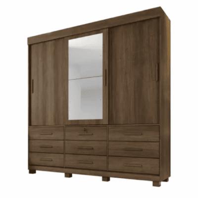 Alternative view of Roupeiro Londes C/ Espelho Imbuia/Off - Ref. 6539