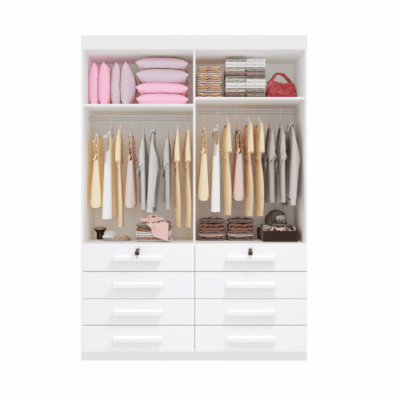 Alternative view of Roupeiro Monaco Plus 04 Portas Cinamomo/Off White - Ref. 6485