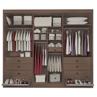 Alternative view of Roupeiro New Athos 6 Portas Ipê/Off White - Ref. 5788