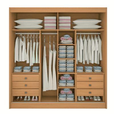 Alternative view of Roupeiro 2 Portas C/ Espelho Titanium Branco - Ref. 5606