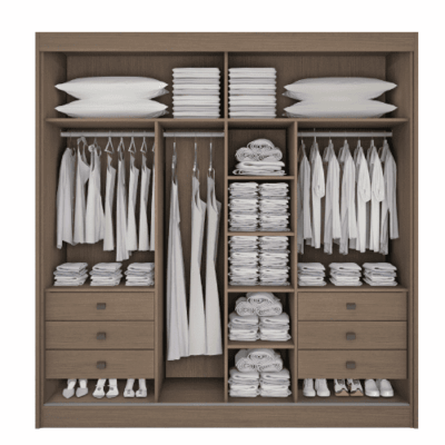 Alternative view of Roupeiro 2 Portas Cancun Ypê / Off White - Ref. 6402