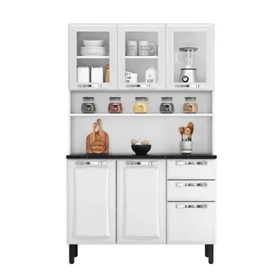 Alternative view of Kit de Cozinha Compacta Branco 120 em Aço 6 Portas 2 Gavetas Pratika - Itatiaia Ref. 6559