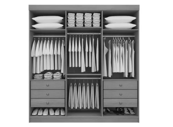 Alternative view of Roupeiro 6 Portas Colibri Cinamomo / Off White Ref. 6395