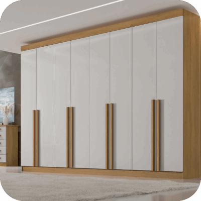 Roupeiro 8 Portas Daymond Cinamomo  Off Ref. 6586