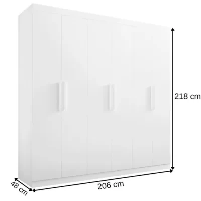 Alternative view of Roupeiro 6 Portas Colibri Castanho / Off White Ref. 6604