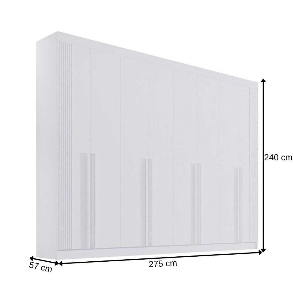 Roupeiro 8 Portas Daymond Cinamomo Ref. 6585 - Imagem 3