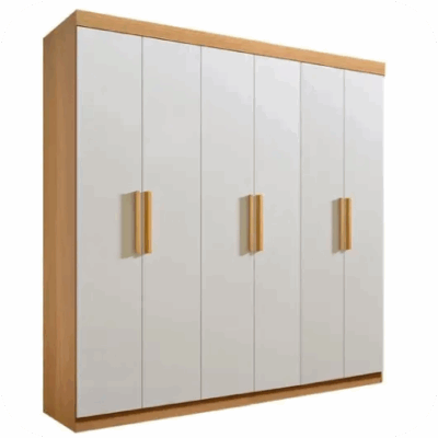 Roupeiro 6 Portas Colibri Cinamomo / Off White Ref. 6395