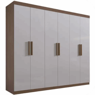Roupeiro 6 Portas Colibri Castanho / Off White Ref. 6604