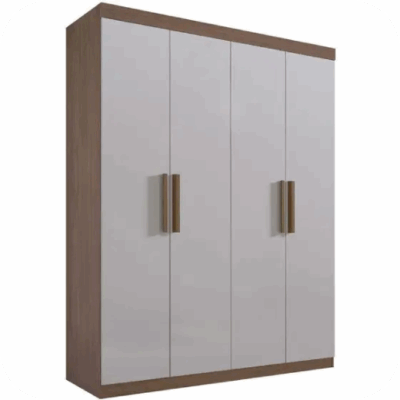 Roupeiro 4 Portas Colibri Plus Castanho / Off White Ref. 6605