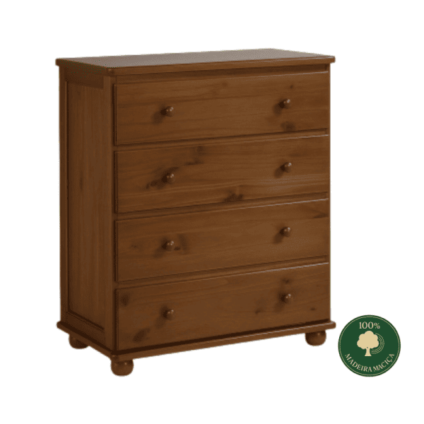 Alternative view of Cômoda Berlim 04 Gavetas Imbuia Ref. 5508