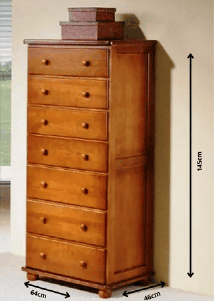 Alternative view of Cômoda Alta 07 Gavetas Fosco Ref. 1109