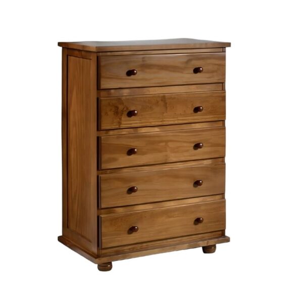 Alternative view of Cômoda 05 Gavetas Imbuia Natural Ref. 5858