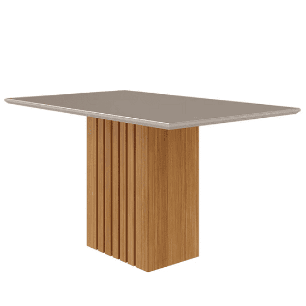 Alternative view of Sala de Jantar Ana Com 1,30 Nature/Off Vidro Com 4 Cadeiras Ref. 6628