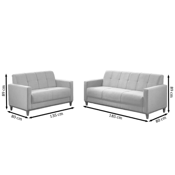 Conjunto 2x3 Lugares Chen Linho Veneza Ref. 6636 - Imagem 3