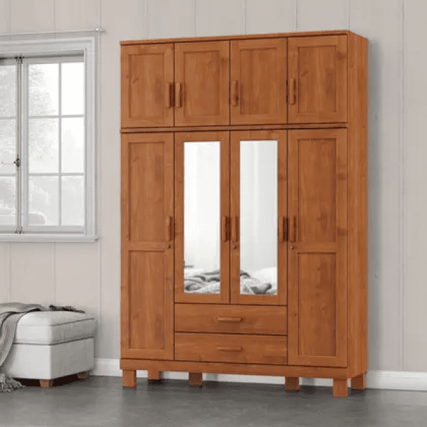 Roupeiro 8 Portas 2 Gavetas Com Espelho Ref. 6640