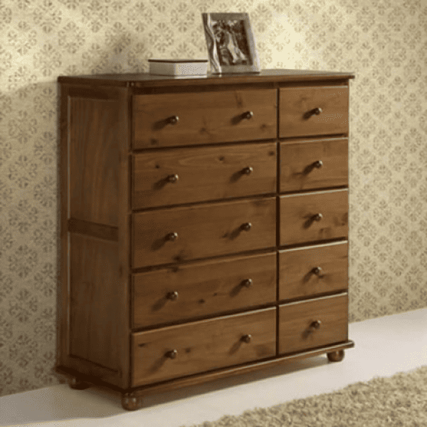 Cômoda 10 Gavetas Berlim Imbuia Puxador Siciliano Ref. 9970