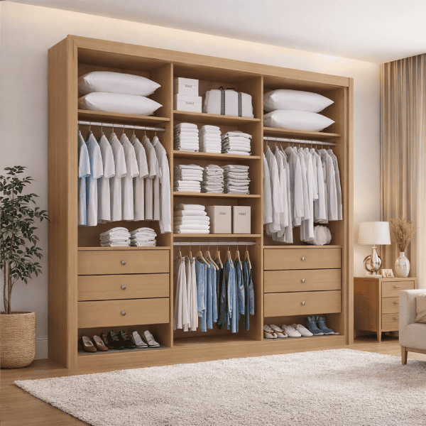 Alternative view of Roupeiro Cristal com Espelho Cinamomo/off white Ref. 6595