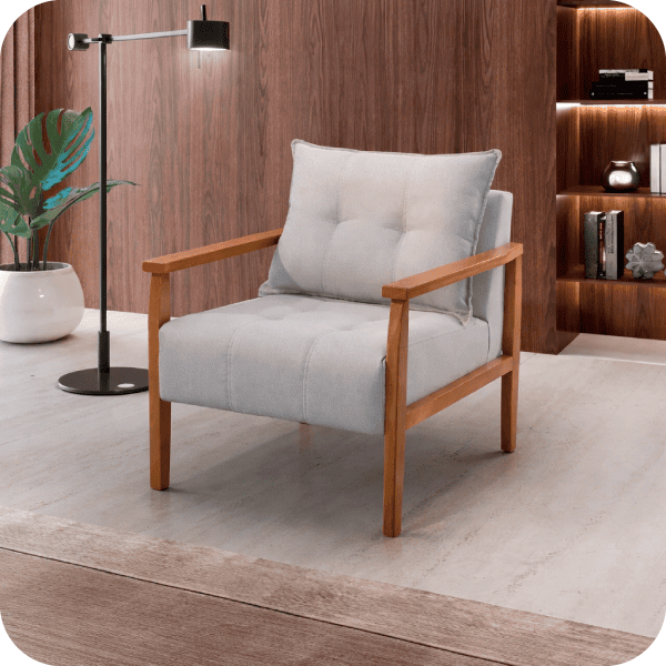 Cadeira RM CH Linho Chicago BR IMB Mel Ref. 6673