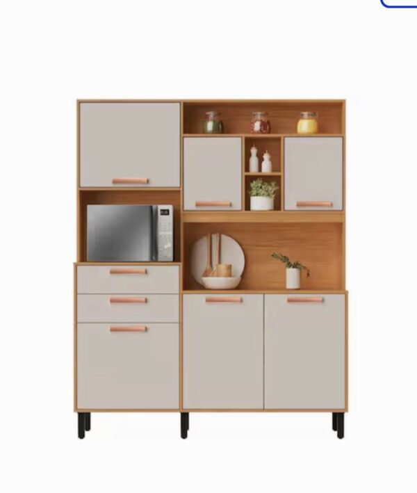 Armário de cozinha compacta Nápoles cinamomo/off com 1,60m - Ref.6565