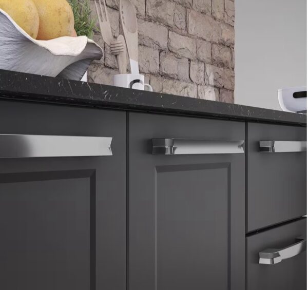 Alternative view of Balcão Florença 105cm 3 portas e 2 gavetas branco com grafite ref 6703