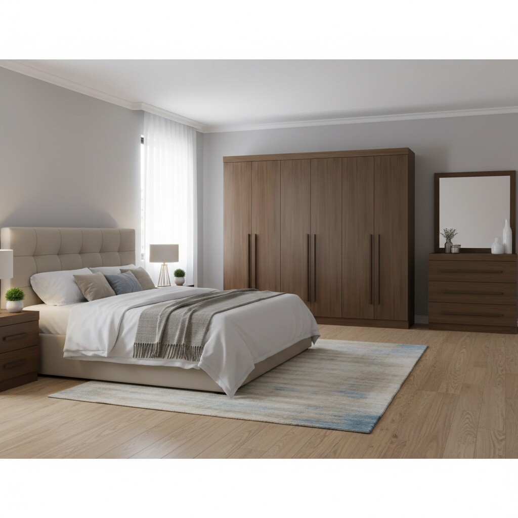 Guarda-roupa Casal Da Vinci Plus Castanho 6 Portas 6 Gavetas 100% MDF Larg. 2.75m - D Doro - Imagem 8