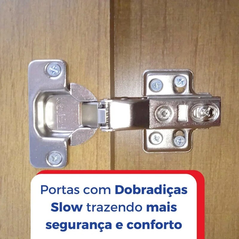 Guarda-roupa Casal Da Vinci Plus Castanho 6 Portas 6 Gavetas 100% MDF Larg. 2.75m - D Doro - Imagem 7
