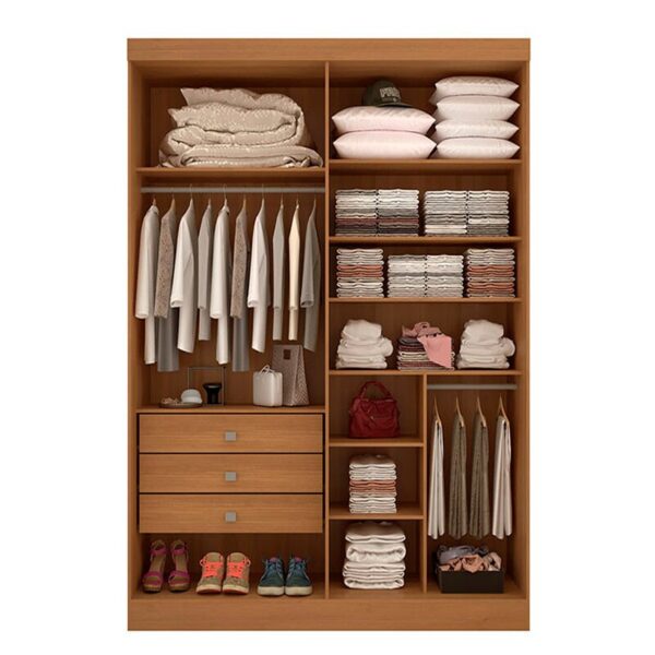 Alternative view of Roupeiro Solteiro Da Vinci Plus Cinamomo/Off 4 Portas 3 Gavetas 100% MDF Larg. 1.85m - D Doro
