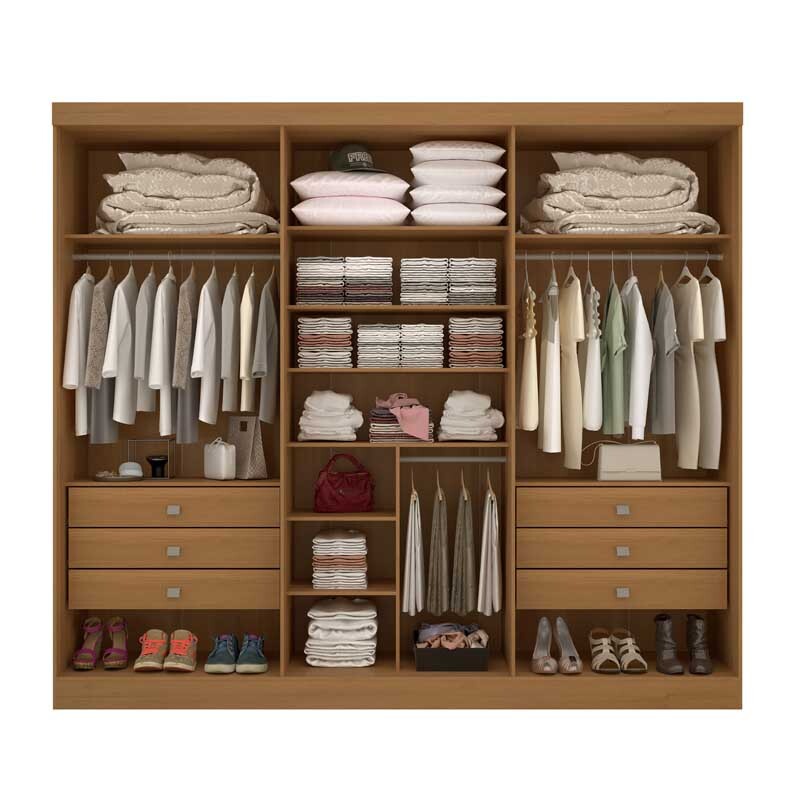 Roupeiro Da Vinci Plus 6 Portas Cinamomo Larg. 2.75m - D Doro - Imagem 2