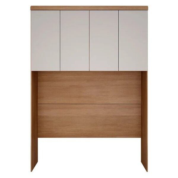 Modulado Aéreo Rizon Queen Cumaru/Fendi Fosco Larg. 1.67m 4 Portas 2 Prateleiras - Novo Horizonte