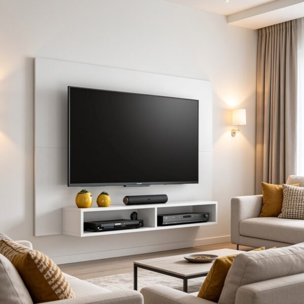 Painel Eros Larg. 1.20m Branco para TVs até 43 Polegadas - Notável