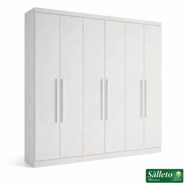 Roupeiro Recife 6 Portas Branco Larg. 1.80m - Sallêto