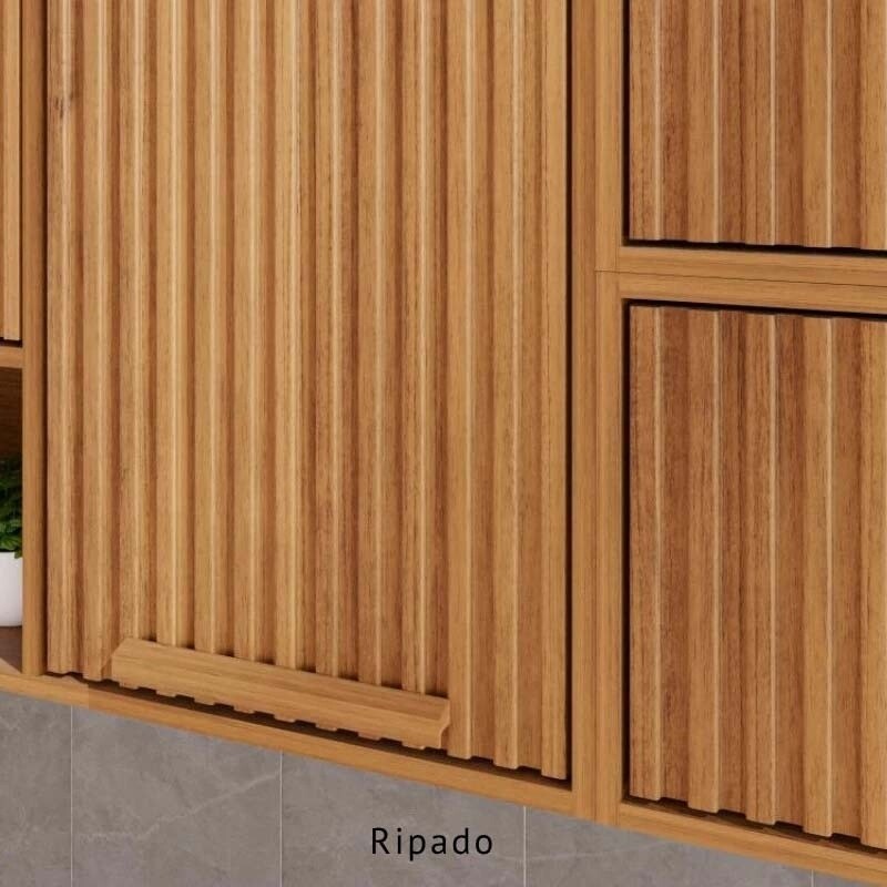 Torre Quente Flórida + Armário Aéreo Florida Ripado 1.20m Cinamomo/Off - Sallêto - Imagem 4