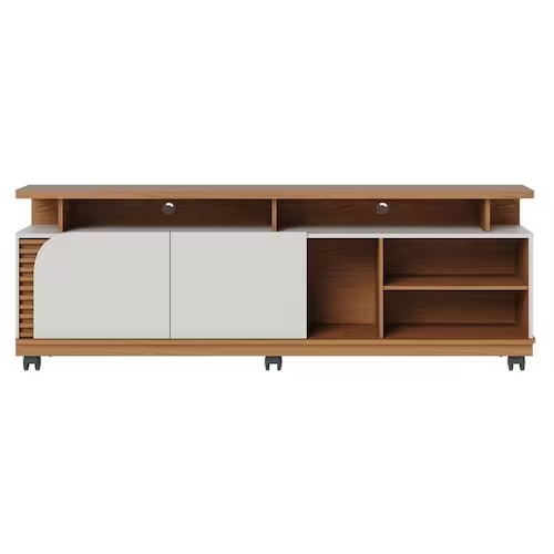 Rack Bancada Jurerê 1.8 Freijó Off White Matte – Colibri. RF 6776