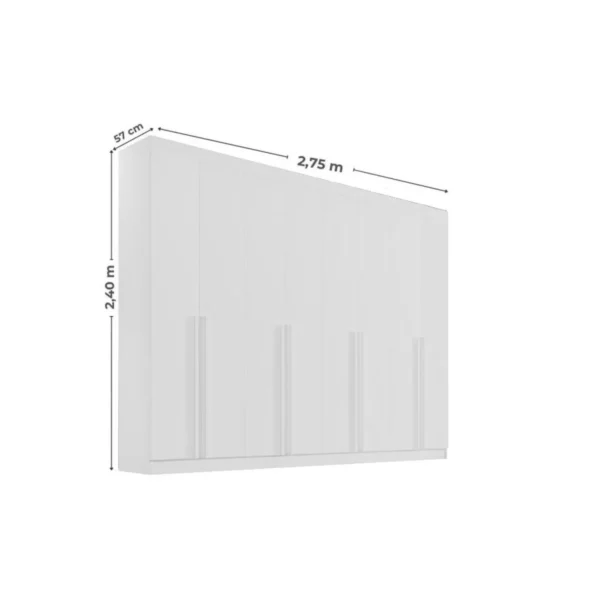 Alternative view of Guarda-roupa Casal  Daymond Ripado Castanho/Off White  REF: 6811