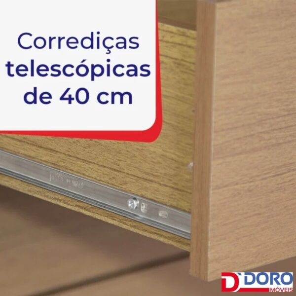 Roupeiro Titanium Branco 2 Portas C/ 1 Espelho Detalhe Ripado 100% MDF Larg. 2.20m - D Doro