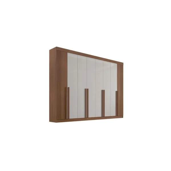 Guarda-roupa Casal Daymond Ripado Castanho/Off White REF: 6811