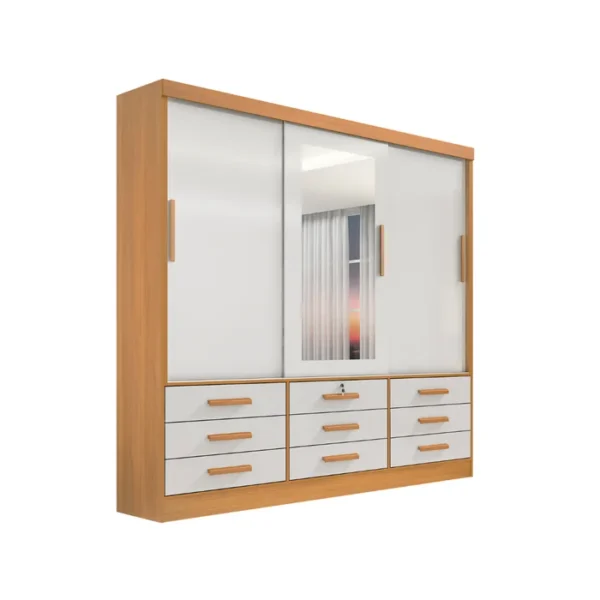 Guarda-roupa Casal Meridian Plus Cinamomo /off white REF: 6790