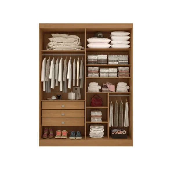 Alternative view of Guarda Roupa da Vinci 4 Portas 100% Mdf Castanho Off White Castanho Off White REF: 6555