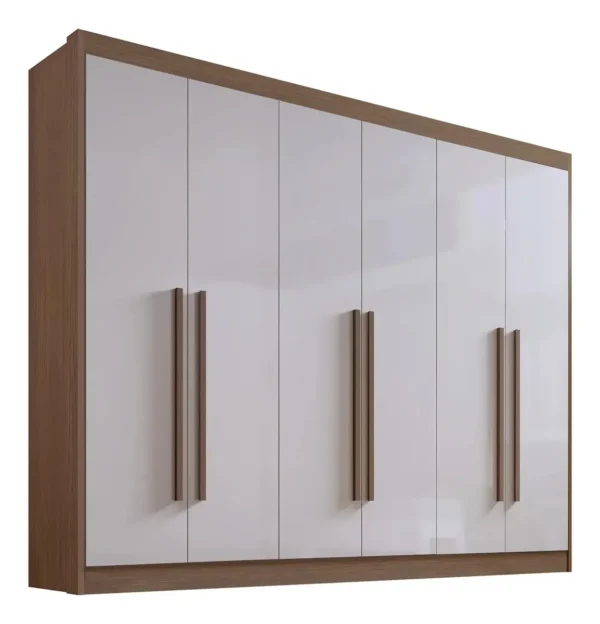Guarda-roupa Roupeiro Casal 6 Portas New Athos Ipe/off REF: 5788