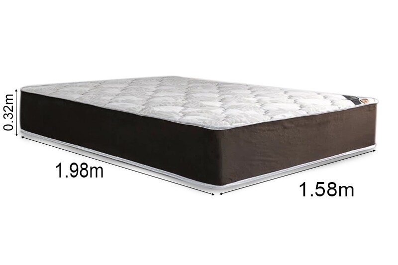 Colchão Queen Clean Marrom 158x198x32 Molas Ensacadas Lestespuma | Suporta até 300kg - Imagem 4