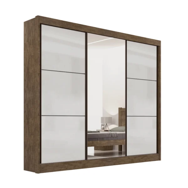 Guarda Roupa Cristal Castanho/off white REF: 6596