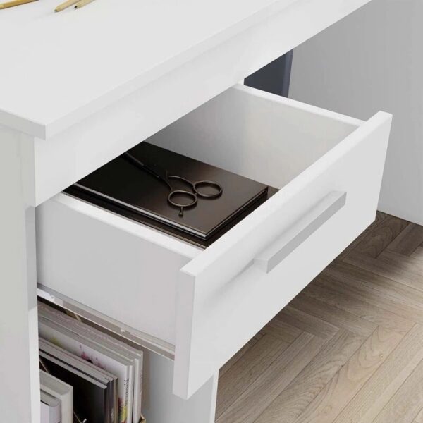 Mesa Office NT 2070 Larg. 1.08m Branco 1 Gaveta Notável