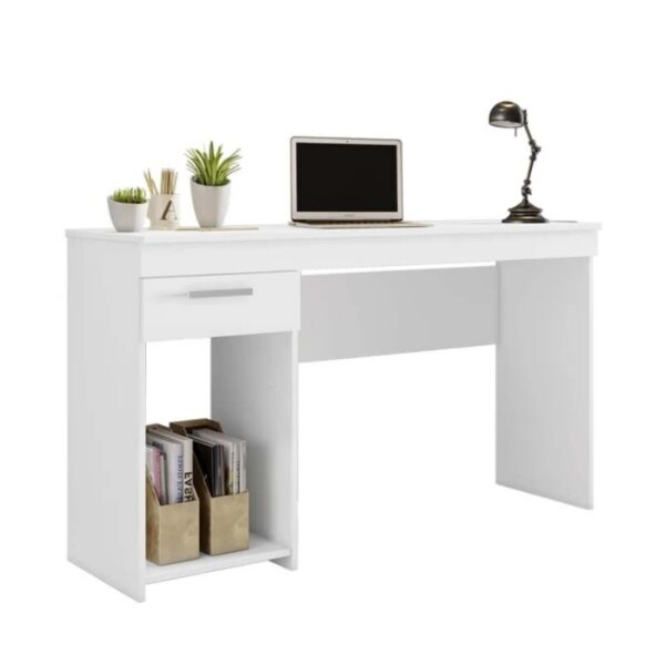 Mesa Office NT 2070 Larg. 1.08m Branco 1 Gaveta Notável