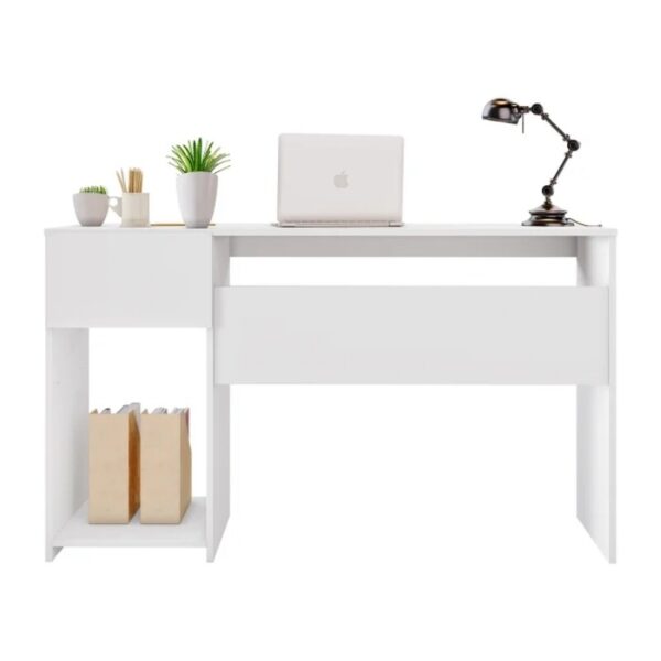 Mesa Office NT 2070 Larg. 1.08m Branco 1 Gaveta Notável