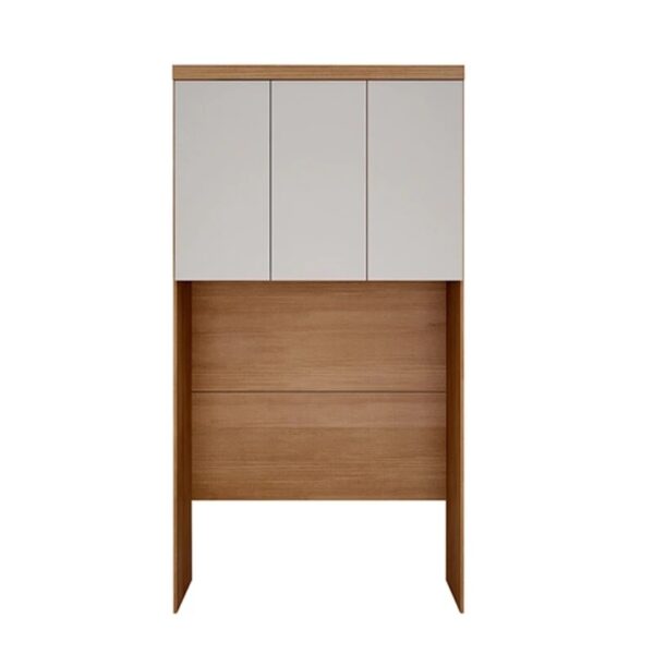 Modulado Casal Cumaru/Fendi Fosco 1 Roupeiro Rizon 4 Pts + 1 Criado Rizon + 1 Aéreo 3 portas Rizon - Novo Horizonte