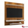 Painel Leme Larg. 1.50m Impressão Ripada 3D Ripado Naturalle/Off White para TV até 60" - Bechara